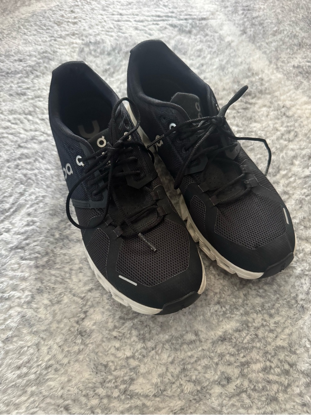 On Running Women’s Black Athletic Running Shoes with White Outsole